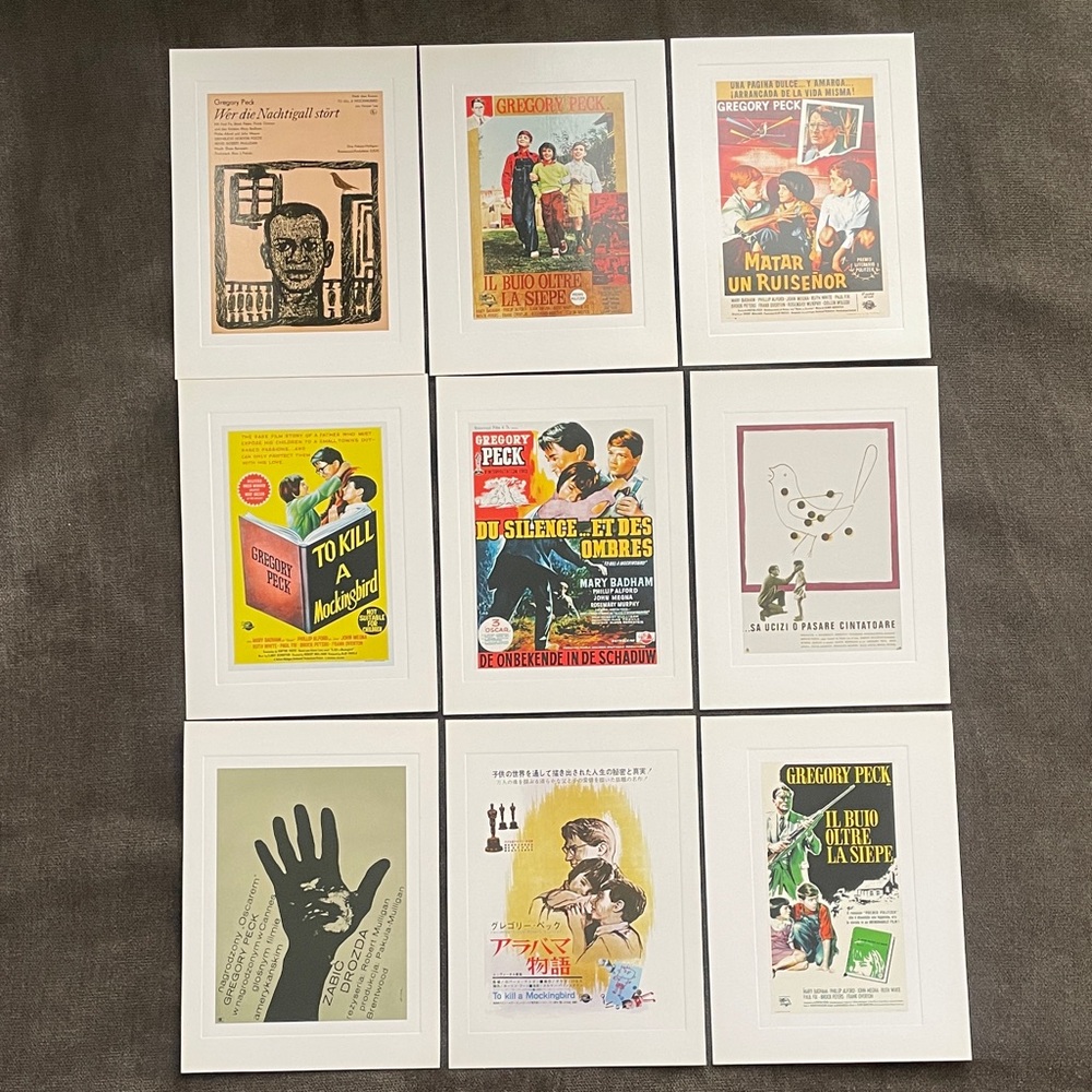 Gregory Colorful Vintage Movie Poster Set – 5x7. Impeccable condition